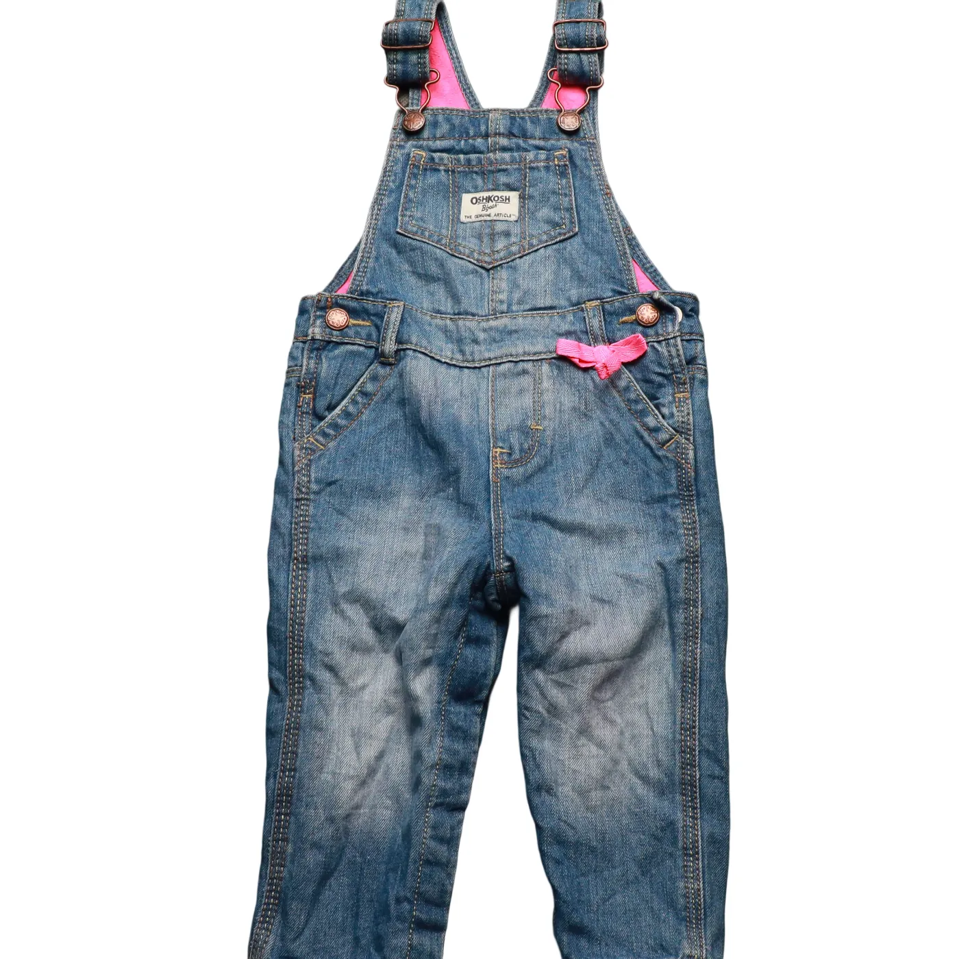 OshKosh Kids Fleece Lined Dungarees Blue Age 12M
