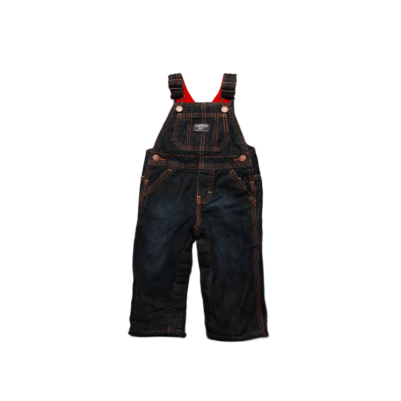 OshKosh Kids Fleece Lined Dungarees Blue Age 12M
