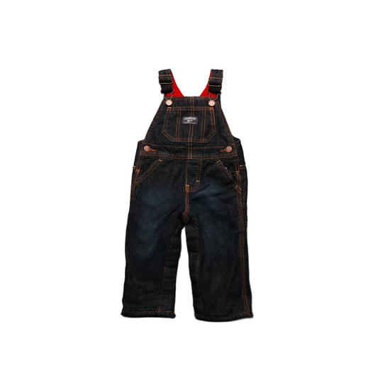 OshKosh Kids Fleece Lined Dungarees Blue Age 12M