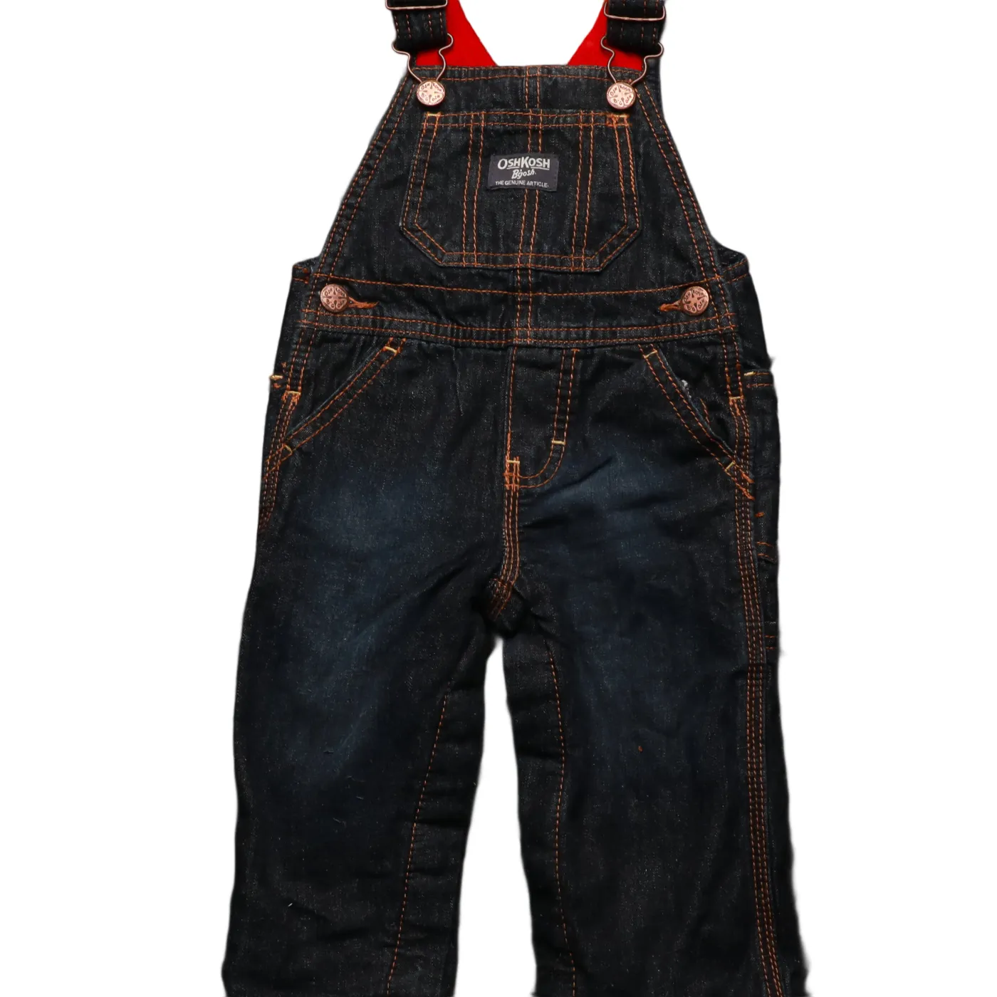 OshKosh Kids Fleece Lined Dungarees Blue Age 12M