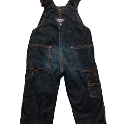 OshKosh Kids Fleece Lined Dungarees Blue Age 12M