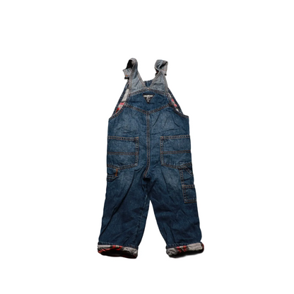 OshKosh Kids Checker Lined Dungarees Blue Age 2T