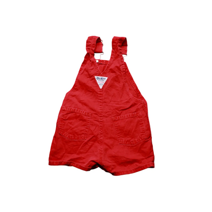 OshKosh Kids Shortall Dungarees Red Age 18M