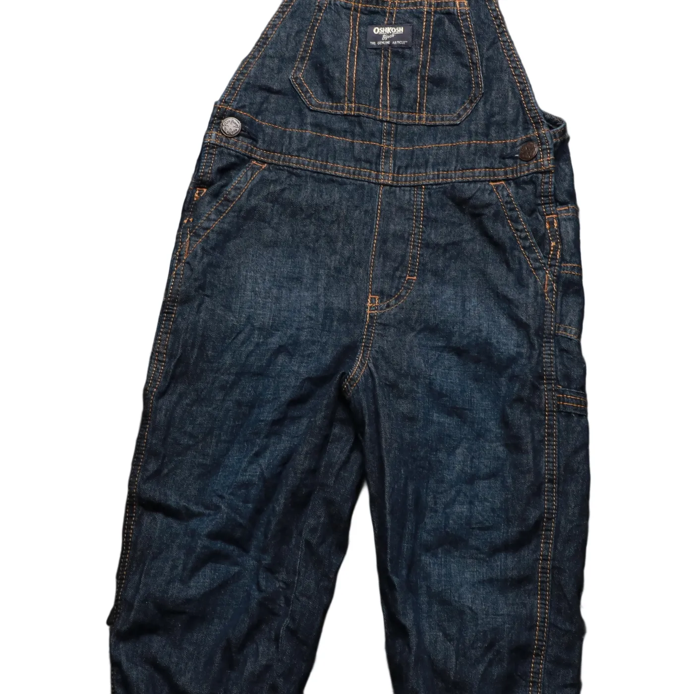 OshKosh Kids Checker Lined Dungarees Blue Age 4Y