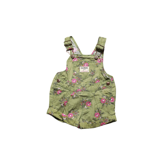 OshKosh Kids Floral Shortall Dungarees Blue Age 12M