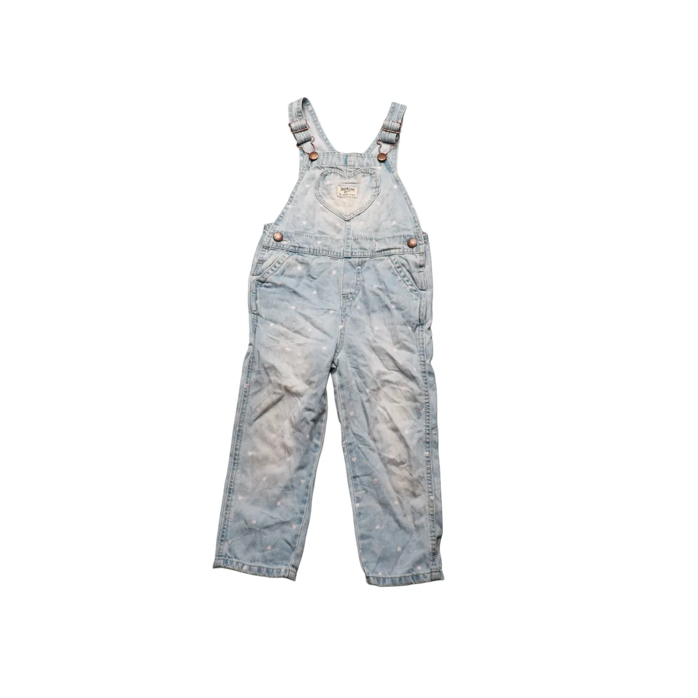 OshKosh Kids Heart Dungarees Blue Age 4Y