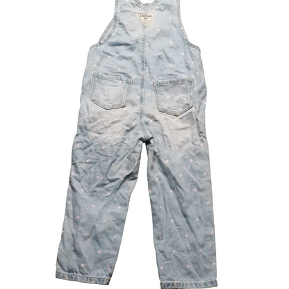 OshKosh Kids Heart Dungarees Blue Age 4Y