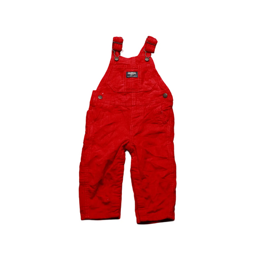 OshKosh Kids Corduroy Dungarees Red Age 12M