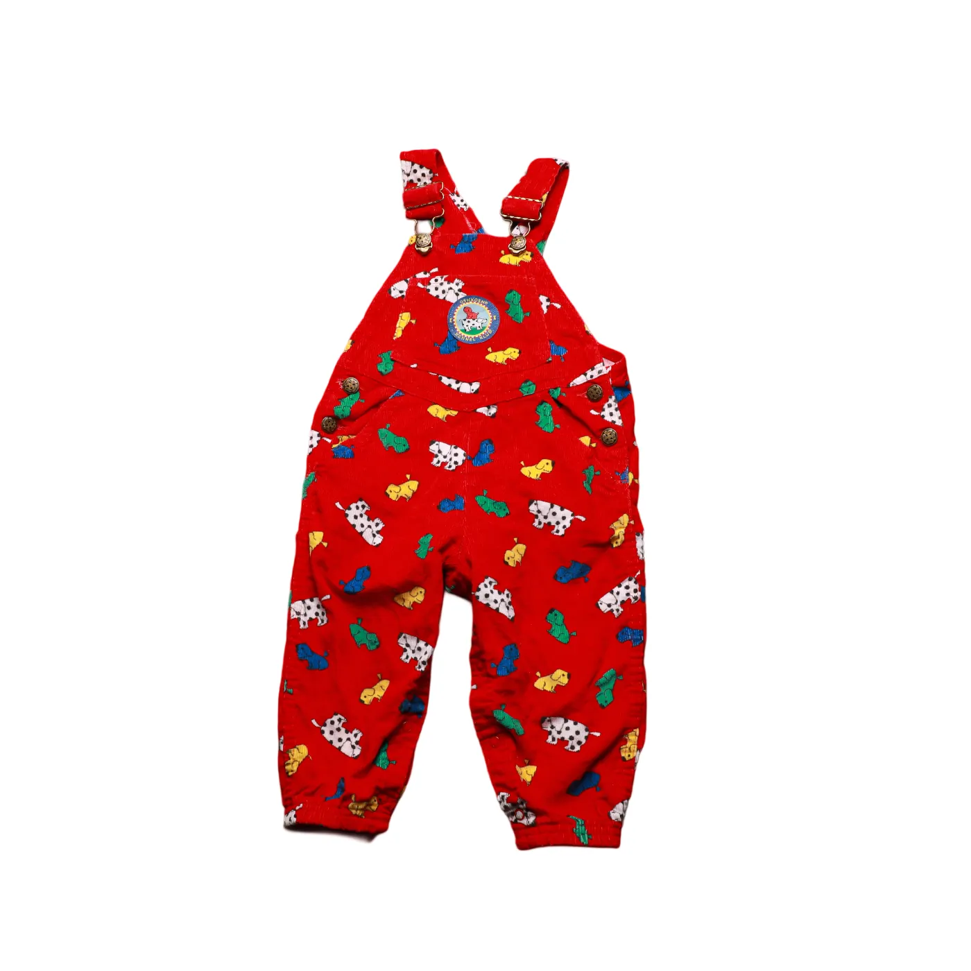 OshKosh Kids Kennel Club Dungarees Red Age 3Y