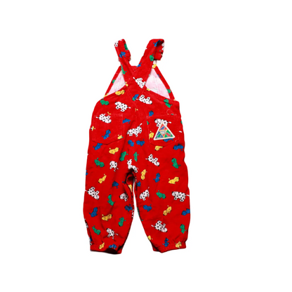 OshKosh Kids Kennel Club Dungarees Red Age 3Y