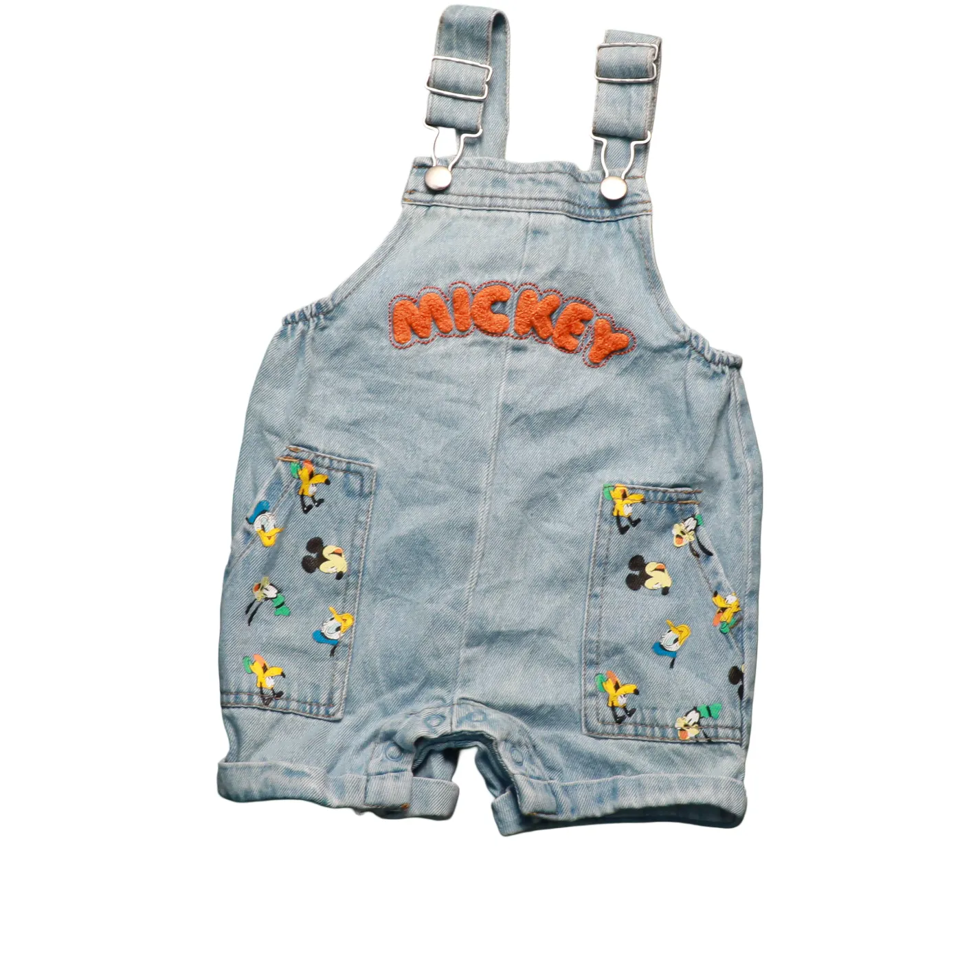 Disney Kids Shortall Dungarees Blue Age 12M
