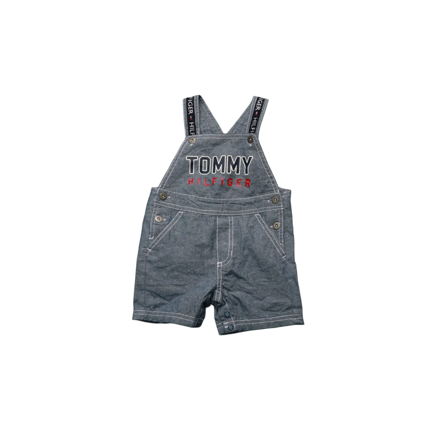 Tommy Hilfiger Kids Shortall Dungarees Blue Age 12M