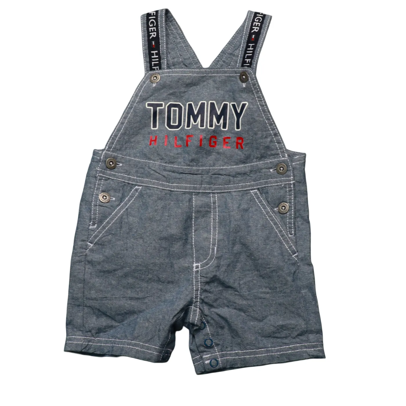 Tommy Hilfiger Kids Shortall Dungarees Blue Age 12M