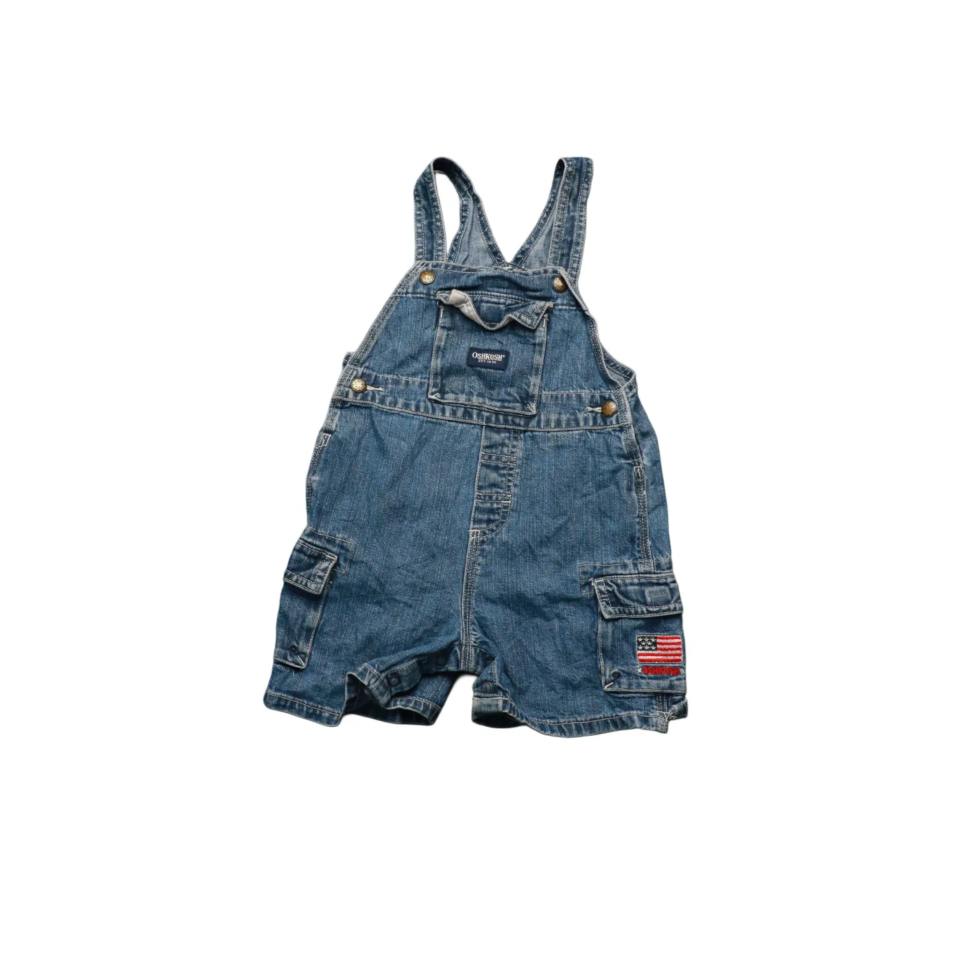 OshKosh Kids Shortall Dungarees Blue Age 18M