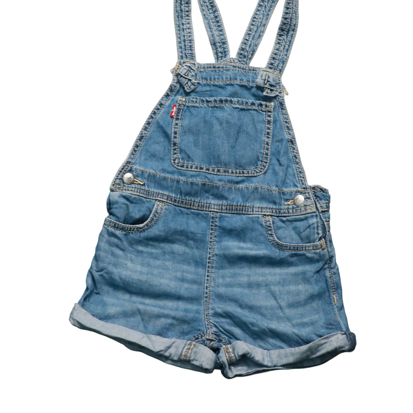Levis Kids Shortall Dungarees Blue Age 4-5Y