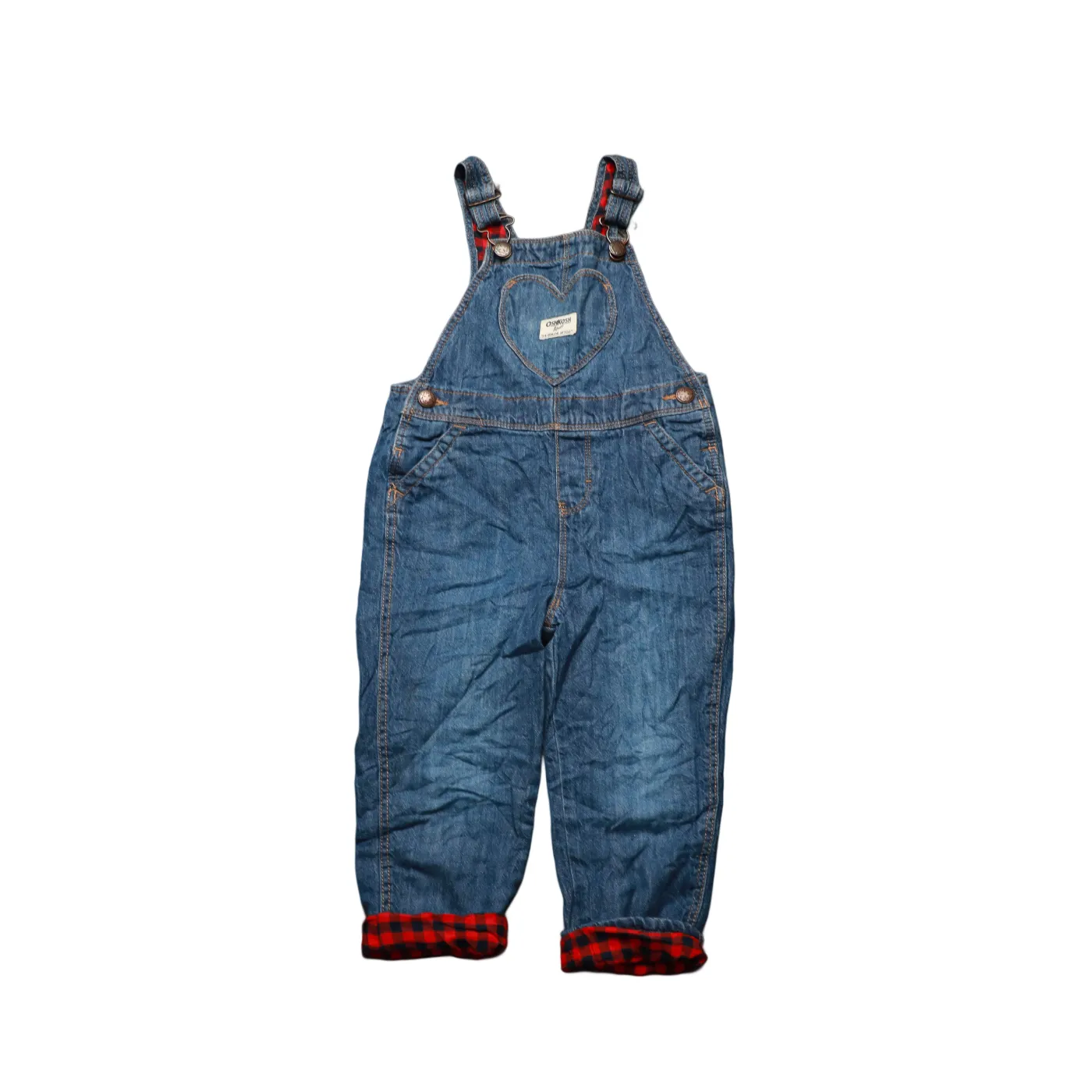 OshKosh Kids Stripe Lined Dungarees Blue Age 3T