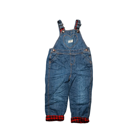 OshKosh Kids Stripe Lined Dungarees Blue Age 3T