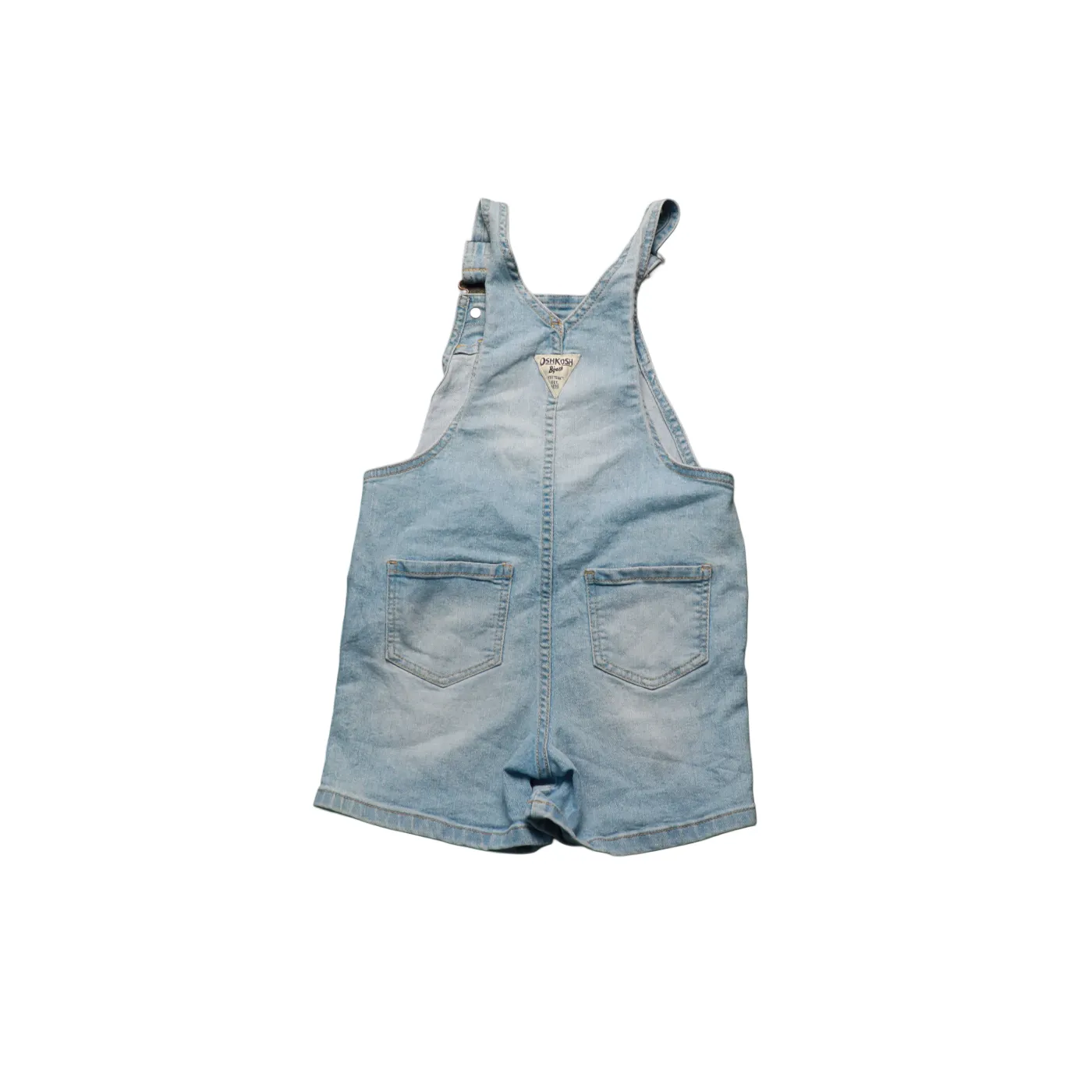 OshKosh Kids Floral Embroidered Shortall Dungarees Blue Age 4Y
