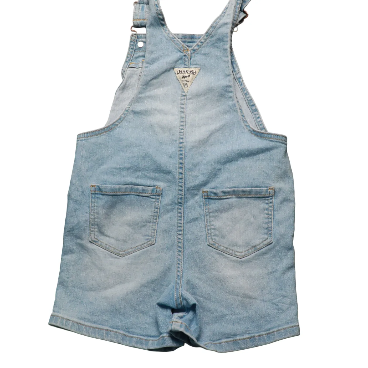 OshKosh Kids Floral Embroidered Shortall Dungarees Blue Age 4Y