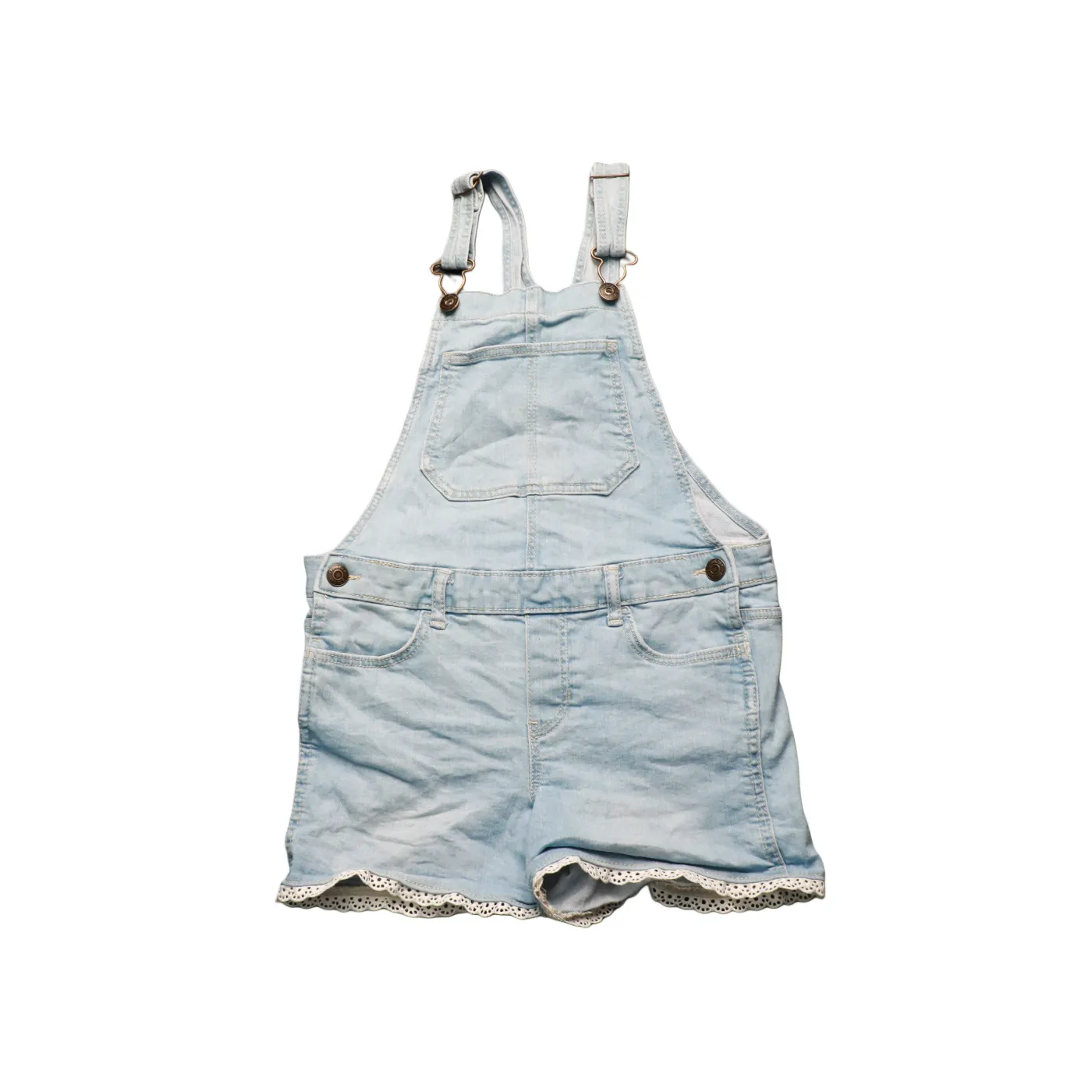 OshKosh Kids Shortall Dungarees Blue Age 7Y