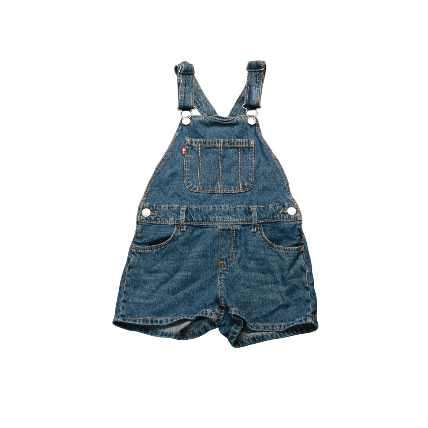 Levis Kids Shortall Dungarees Blue Age 5Y