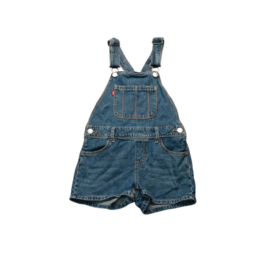Levis Kids Shortall Dungarees Blue Age 5Y