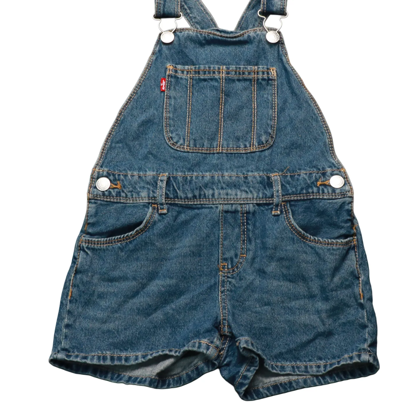 Levis Kids Shortall Dungarees Blue Age 5Y