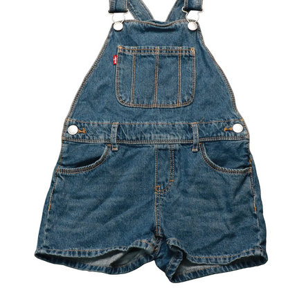 Levis Kids Shortall Dungarees Blue Age 5Y
