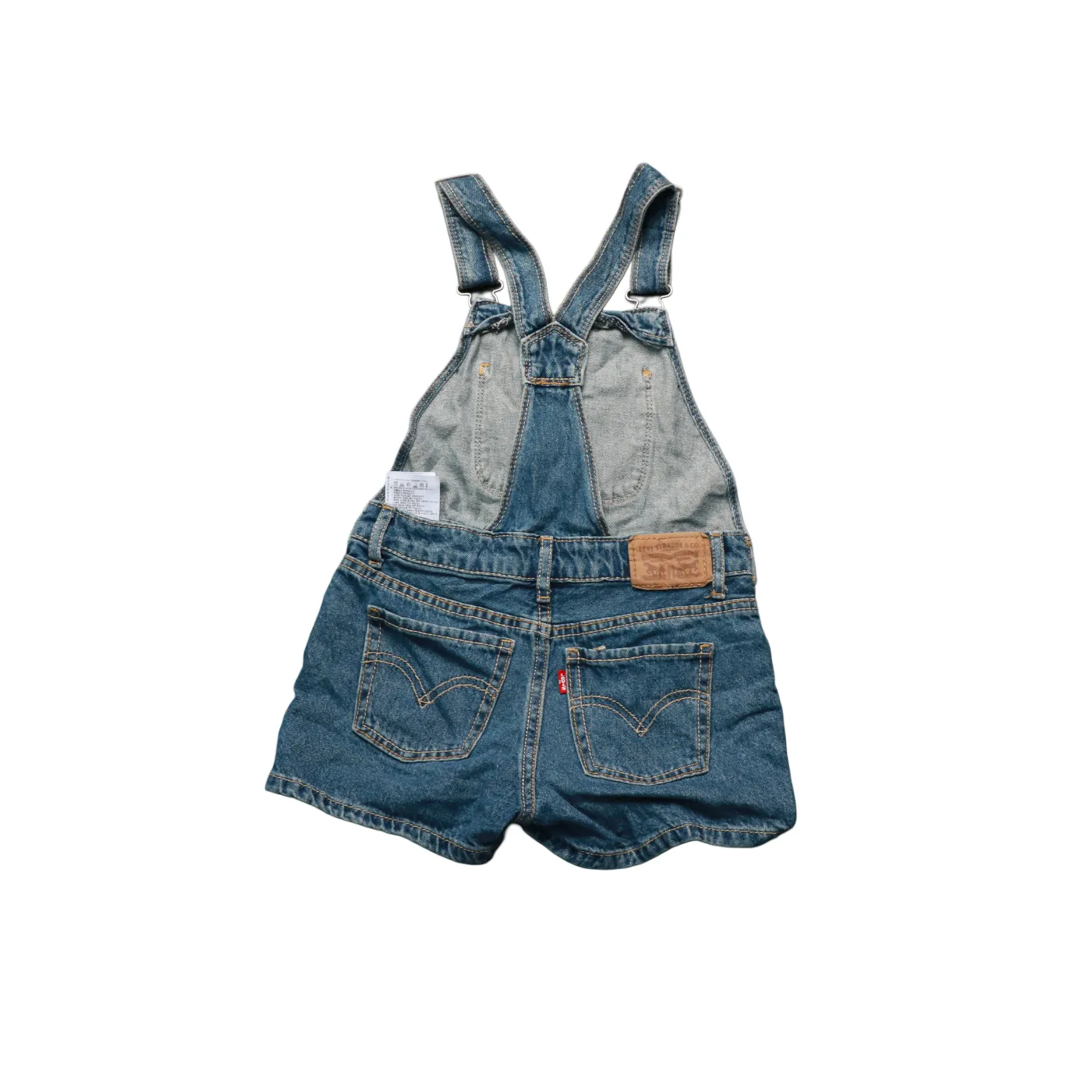 Levis Kids Shortall Dungarees Blue Age 5Y
