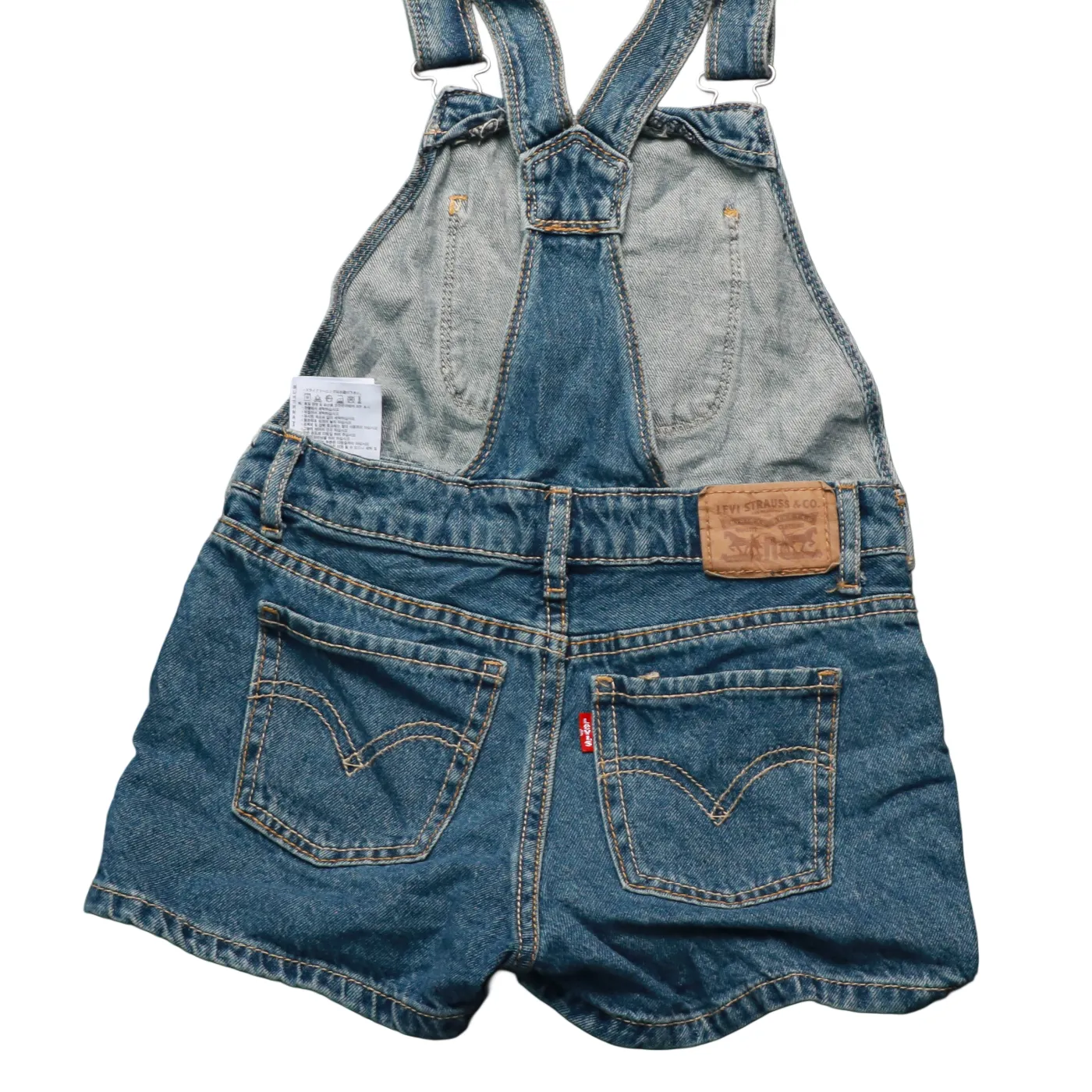 Levis Kids Shortall Dungarees Blue Age 5Y