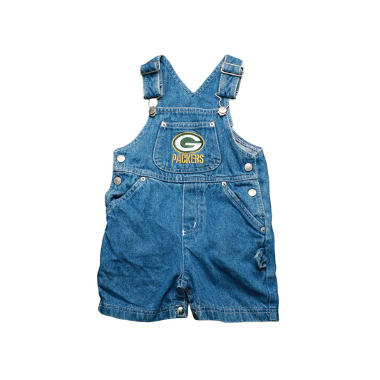 Green Bay Packers Kids NFL Shortall Dungarees Blue Age 18M