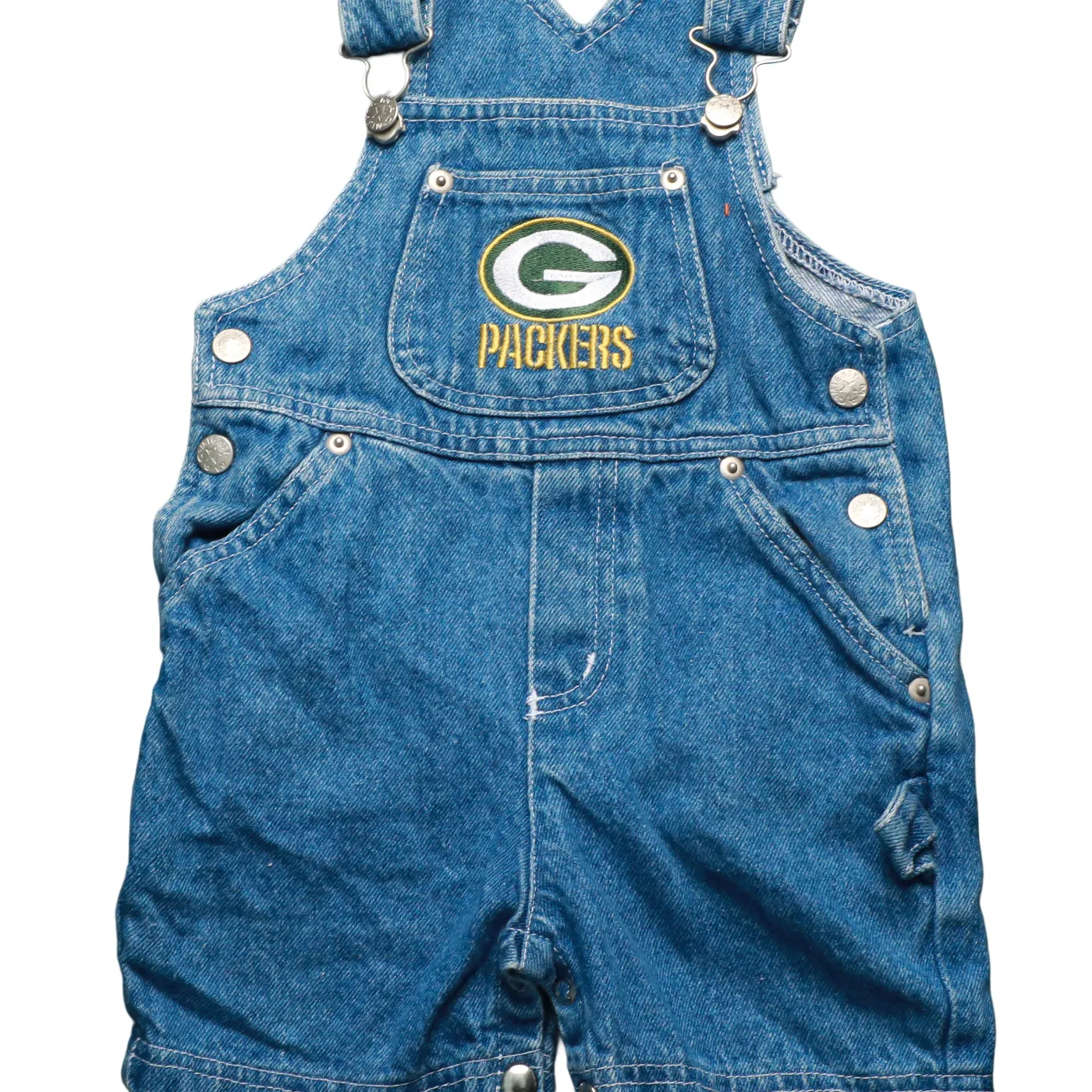 Green Bay Packers Kids NFL Shortall Dungarees Blue Age 18M