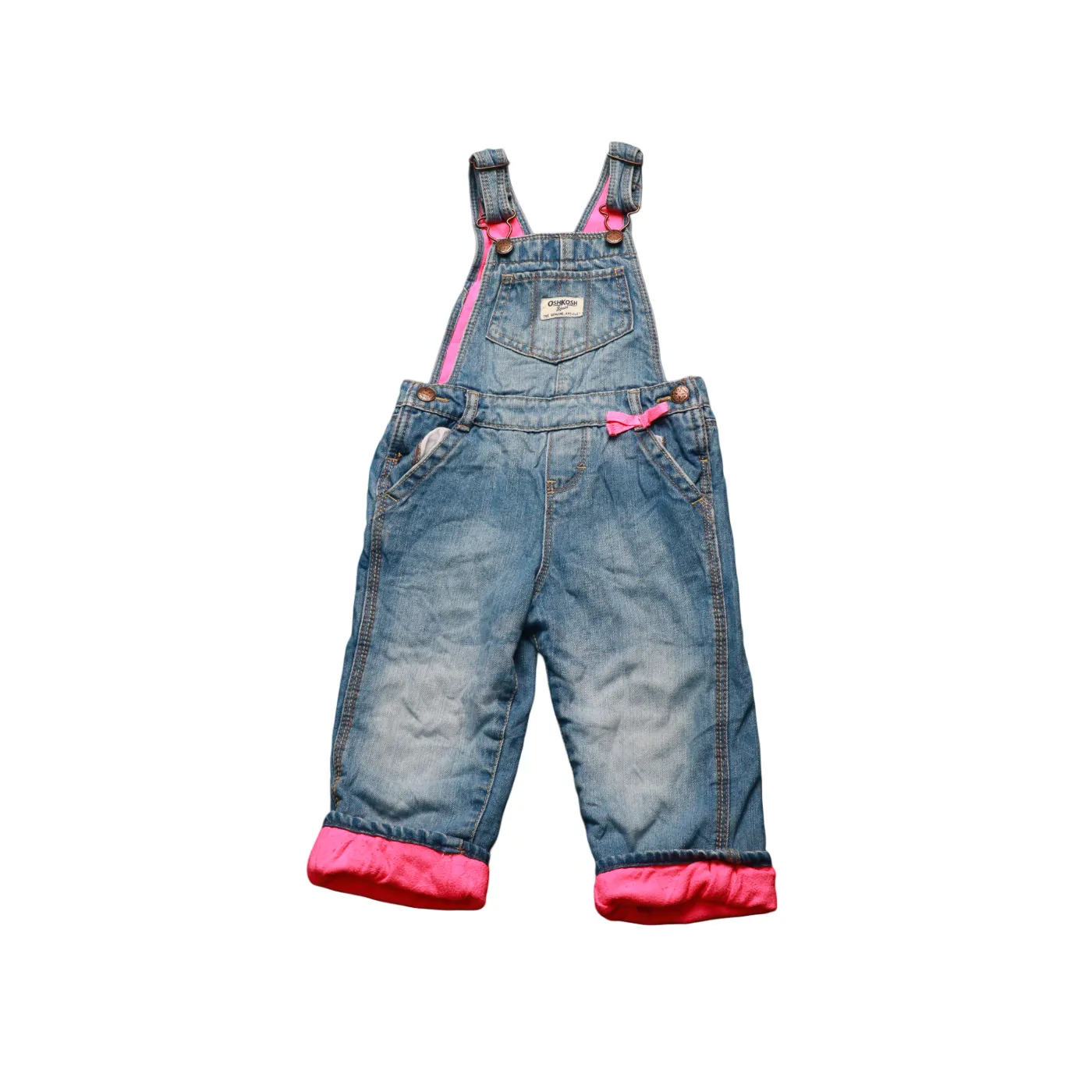 OshKosh Kids Fleece Lined Dungarees Blue Age 24M
