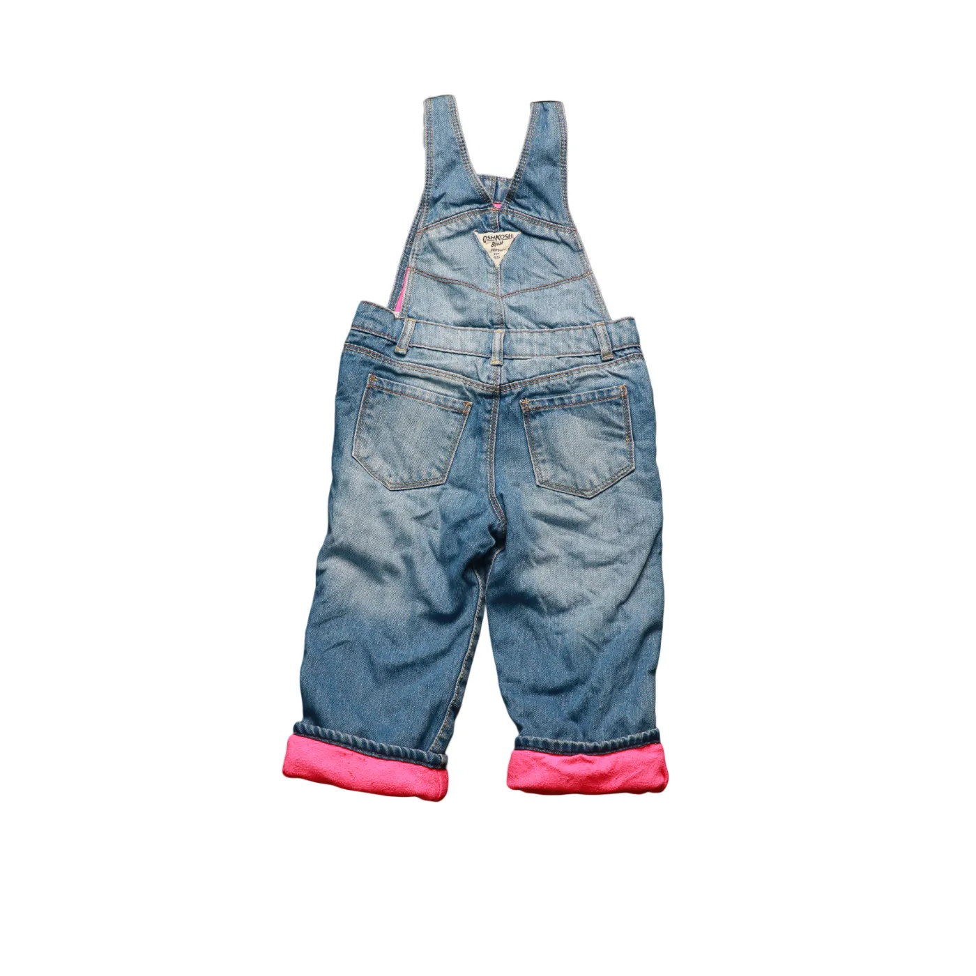 OshKosh Kids Fleece Lined Dungarees Blue Age 24M