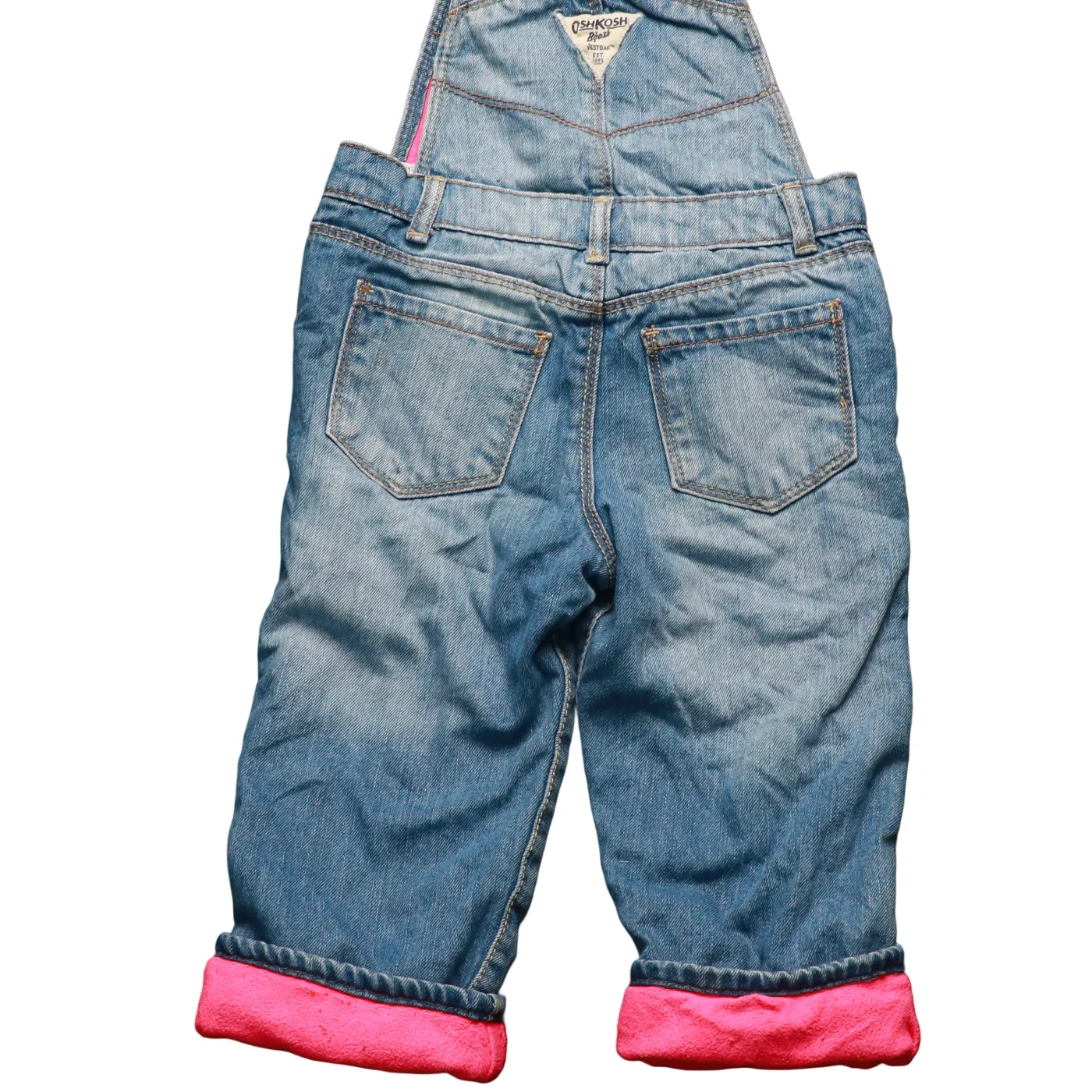 OshKosh Kids Fleece Lined Dungarees Blue Age 24M