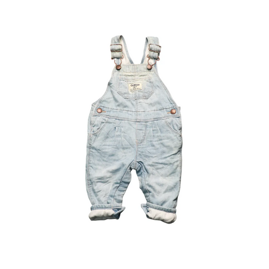 OshKosh Kids Fleece Lined Dungarees Blue Age 6M