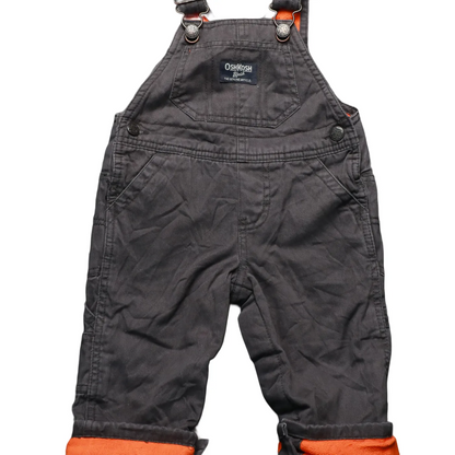 OshKosh Kids Fleece Lined Dungarees Brown Age 12M
