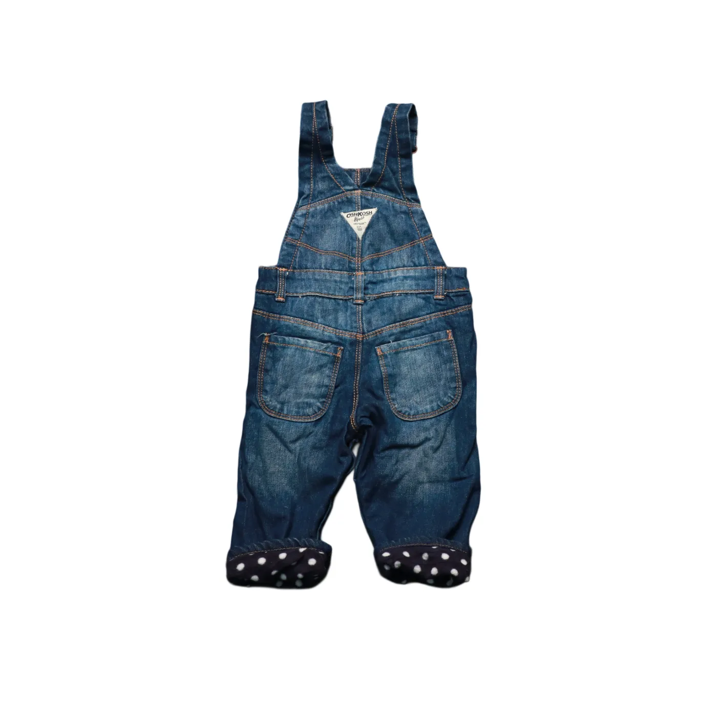 OshKosh Kids Fleece Lined Dungarees Blue Age 12M