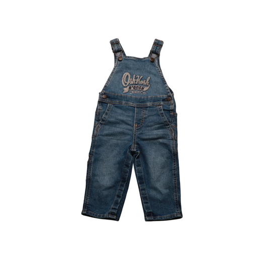 OshKosh Kids Big Logo Dungarees Blue Age 12M