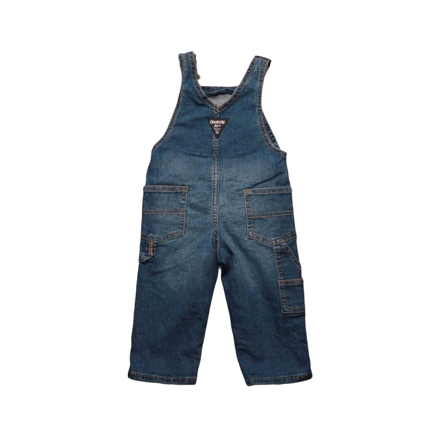 OshKosh Kids Big Logo Dungarees Blue Age 12M