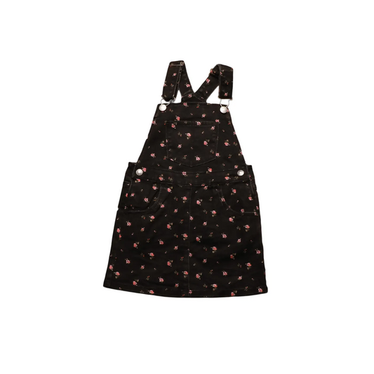 Levi Kids Floral Skirt Dungarees Black Age 4Y