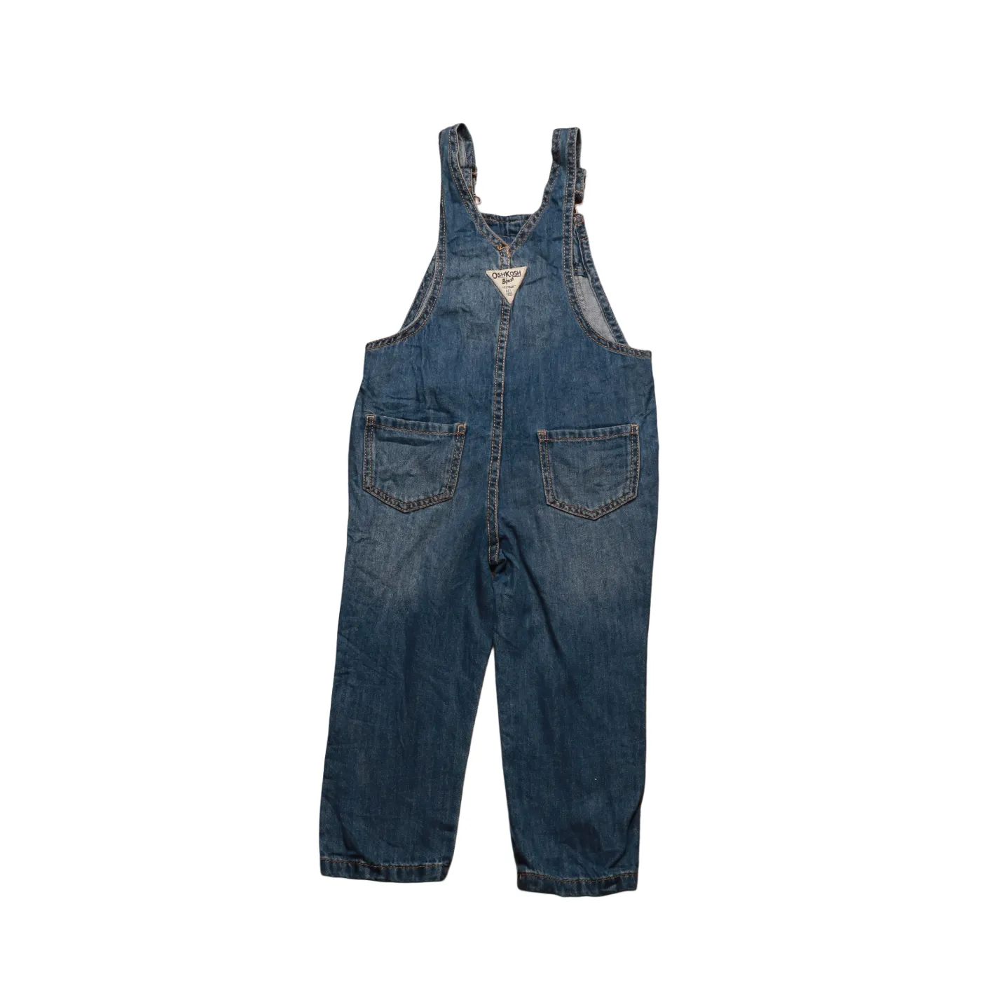 OshKosh Kids Floral Embroidered Dungarees Blue Age 3Y
