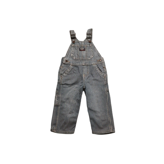 OshKosh Kids Striped Dungarees Blue Age 18M