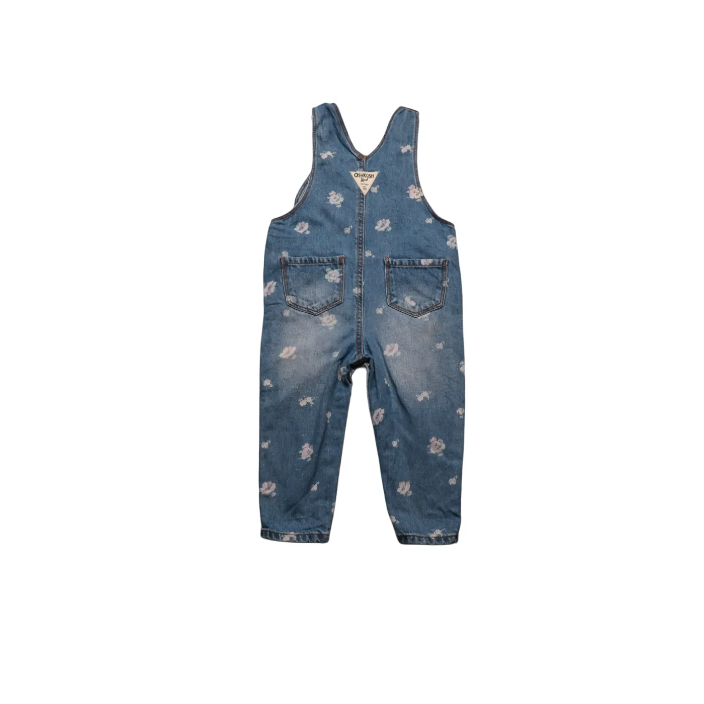 OshKosh Kids Floral Dungarees Blue Age 18M
