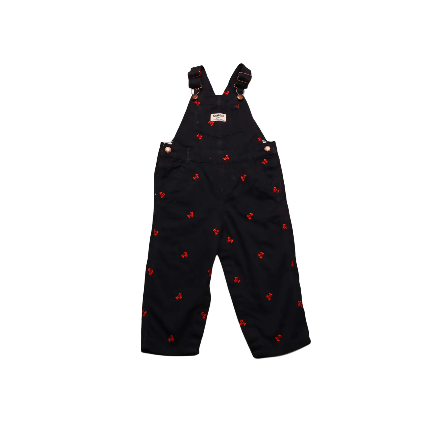 OshKosh Kids Apple Pattern Dungarees Blue Age 24M