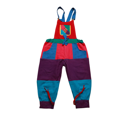 Unbranded Kids Colour Block Dungarees Multi Age 4Y