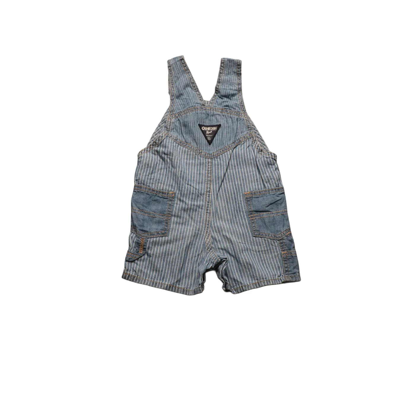 OshKosh Kids Stripe Short Dungarees Blue Age 18M