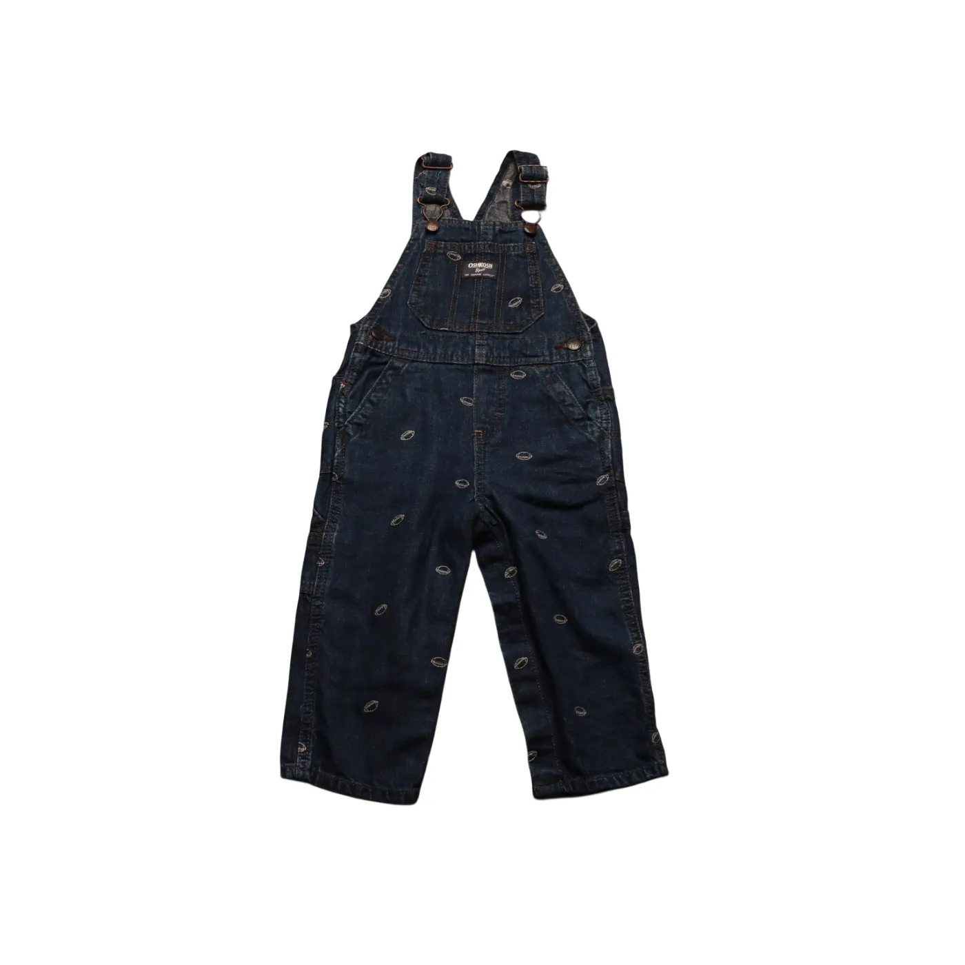 OshKosh Kids Baseball Embroidery Dungarees Blue Age 24M