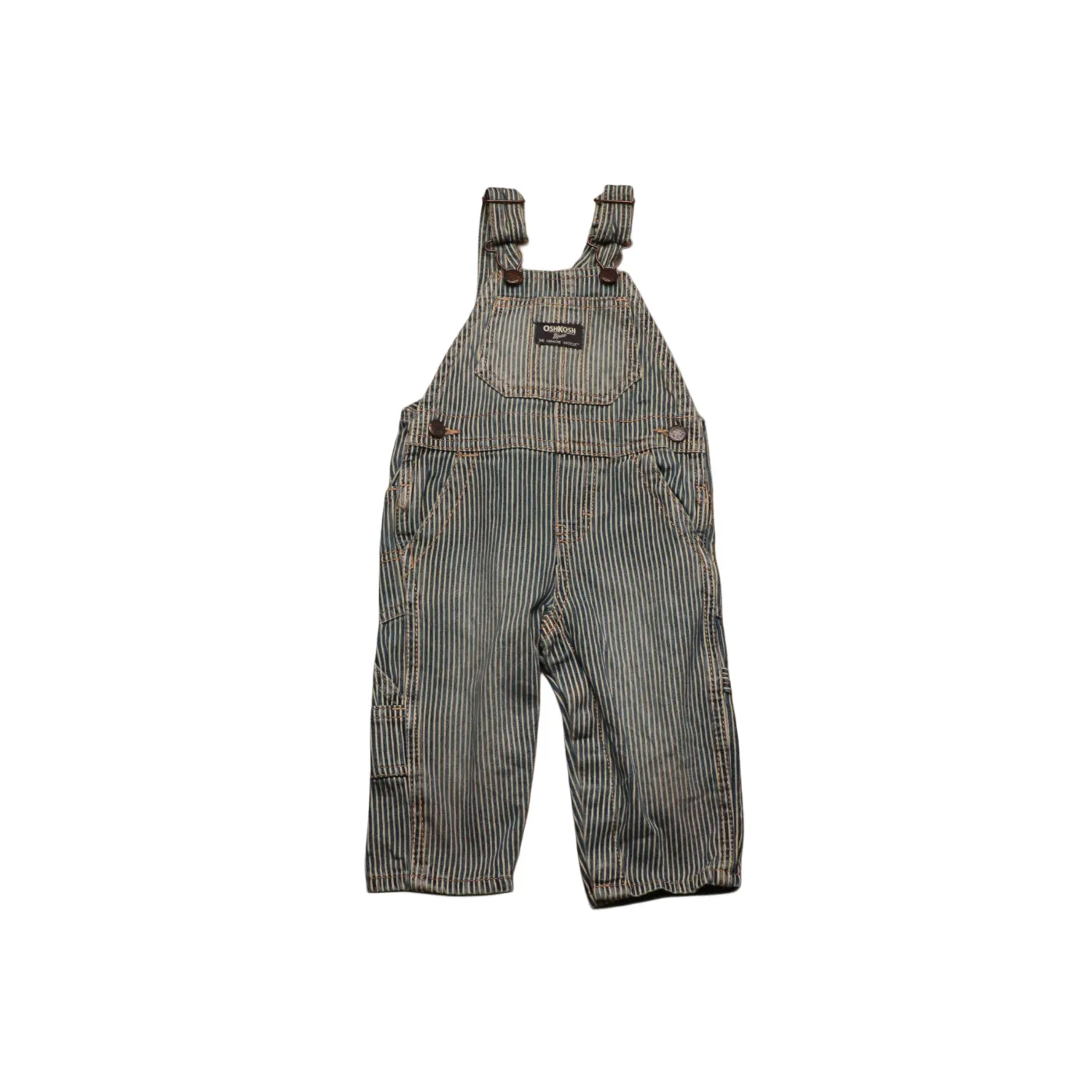 OshKosh Kids Stripe Dungarees Mulit Age 9M