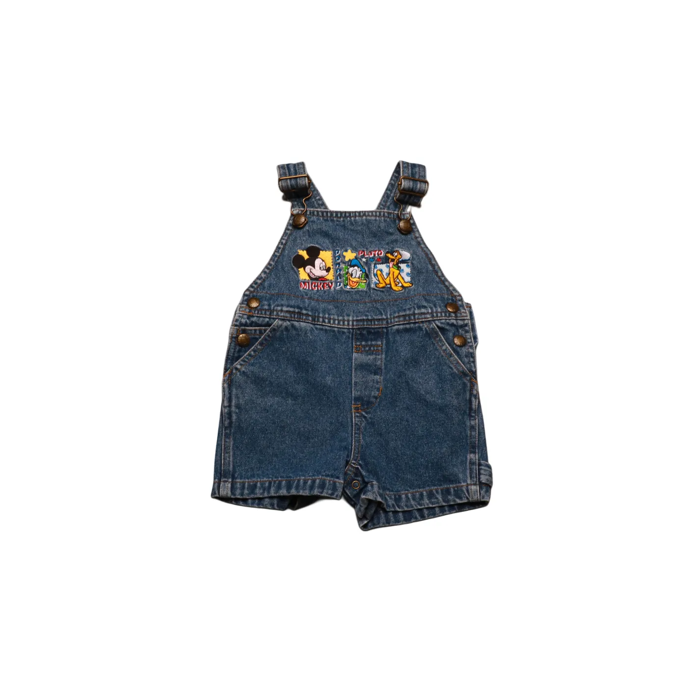 Disney Kids Embroidered Logo Dungarees Blue Age 6M